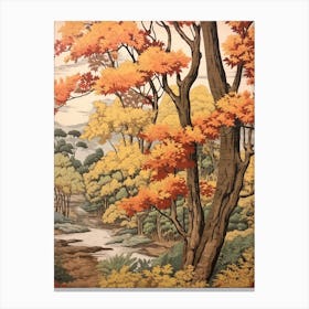 Poplar 1 Vintage Autumn Tree Print  Canvas Print