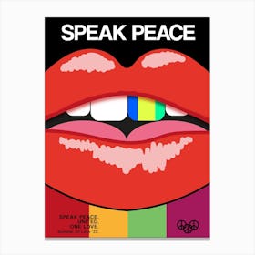 Speak Peace Fruity 1 Canvas Print