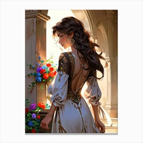 Lady In A Dress Canvas Print