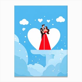 Illustration Shape Background Holiday Romance Isolated Flat Web Happy Health Design Love (11) Canvas Print