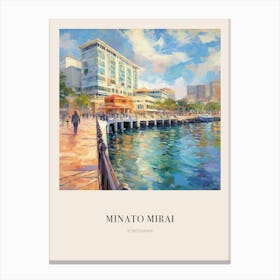 Minato Mirai 21 Yokohama Japan 2 Vintage Cezanne Inspired Poster Canvas Print