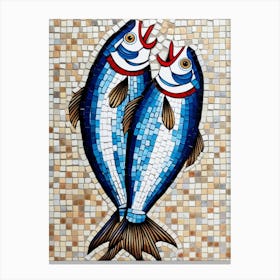 Mosaic Fishes Canvas Print