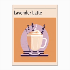 Lavender Latte Midcentury Modern Poster Canvas Print