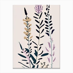 Obedient Plant Wildflower Modern Muted Colours Canvas Print