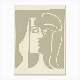 Pablo Picasso Woman'S Face Canvas Print