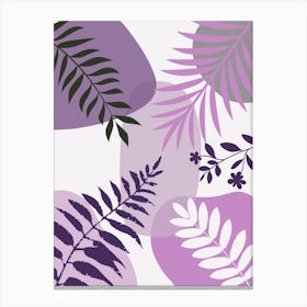 Abstract Fern Leaves 7 Canvas Print