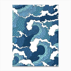 Sea Wave Pattern Canvas Print