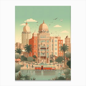 Cairo Egypt Travel Illustration 1 Canvas Print