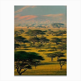 Serengeti National Park Tanzania Vintage Poster Canvas Print