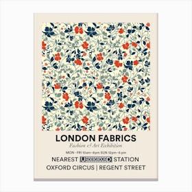 Poster Tulip Tide London Fabrics Floral Pattern 1 Canvas Print