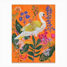 Spring Birds Swan 5 Canvas Print