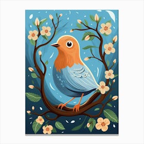 Baby Animal Illustration  Bird 7 Canvas Print