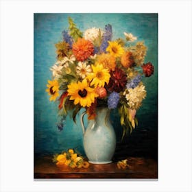 Van Gogh Inspired Sunflowers 02 Canvas Print