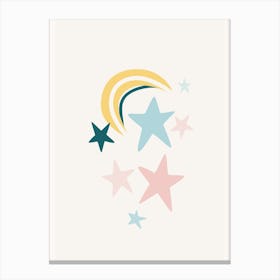 Rainbow Stars Canvas Print
