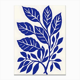 Blue Leaves Canvas Print