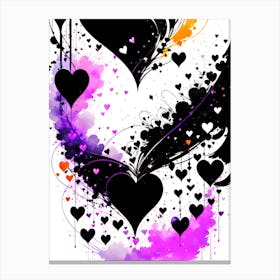 Abstract Hearts Canvas Print