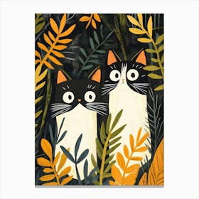 Cats In The Forest 2 Canvas Print