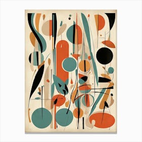 Mid Century Abstract Retros A Art Print 1 Canvas Print