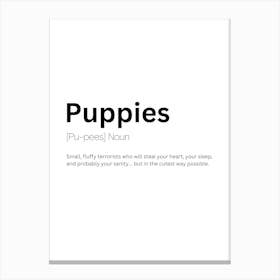 Puppies Definition Meaning Canvas Print