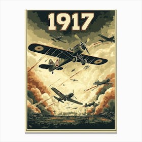 Aihrgdesign A Vintage Aviation Poster Showcasing Advancements Cf7652c1 Ad74 4e7d B8dc 57f299380deb 0 Canvas Print