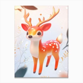 Deer In The Forest Canvas Print