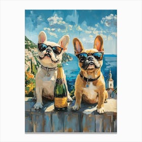 Frenchies Drink 5 Canvas Print