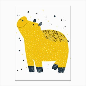 Yellow Hippo 1 Canvas Print