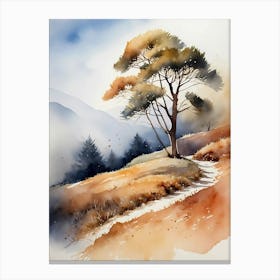 Watercolor Of A Tree 7 Canvas Print