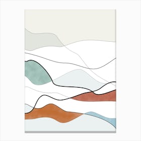 Neutral Lines and Shapes No.2 Canvas Print