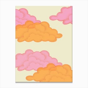 Pink And Orange Clouds Canvas Print