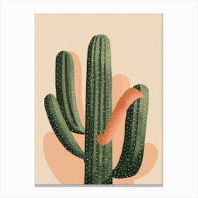 Organ Pipe Cactus Minimalist Abstract Illustration 4 Canvas Print