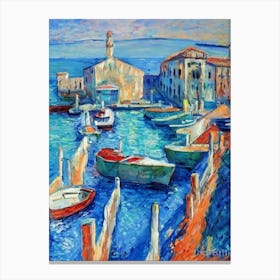 Port Of Ancona Italy Abstract Block 1 harbour Canvas Print