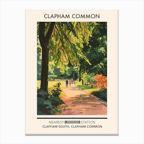 Clapham Common London Parks Garden 1 Canvas Print