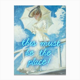 This must be the place Vintage altered art Canvas Print