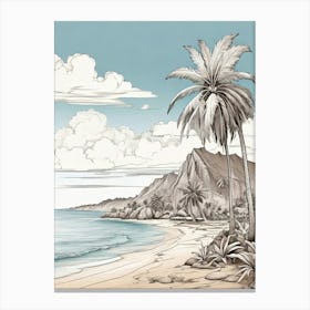 View Of Beach 1 Canvas Print