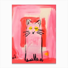 Pink Cat 4 Canvas Print