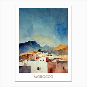 Morocco Watercolour Travel 2 Canvas Print