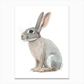 Polish Rex Rabbit Kids Illustration 2 Canvas Print