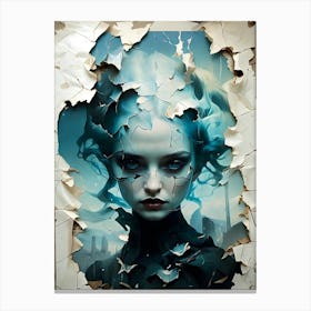 Girl With Blue Hair 2 Canvas Print