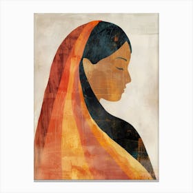 Portrait Of Indian A Woman Canvas Print