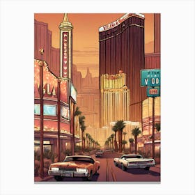 Las Vegas vintage style Canvas Print