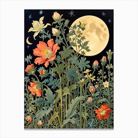 William Morris Moonlight In The Garden 6 Canvas Print