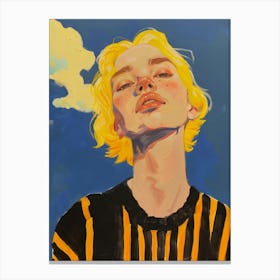 Girl With Yellow Hair Canvas Print