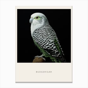 Ohara Koson Inspired Bird Painting Budgerigar 1 Poster Canvas Print