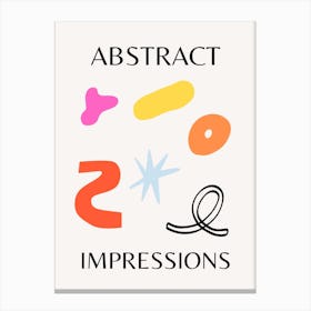 Abstract Impressions Poster 1 Canvas Print