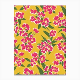 Kangaroo Paw Floral Print Retro Pattern Flower Canvas Print