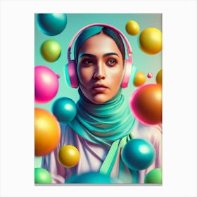Hijab Art Canvas Print