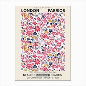 Poster Flower Parade London Fabrics Floral Pattern 3 Canvas Print