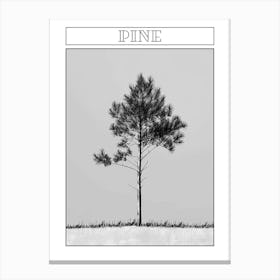 Pine Tree Minimalistic Drawing 3 Poster Canvas Print