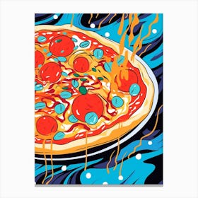 Pizza Colour Pop Canvas Print